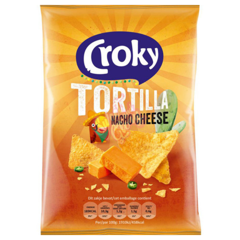 Croky Tortilla Nacho Cheese Chips (40g)