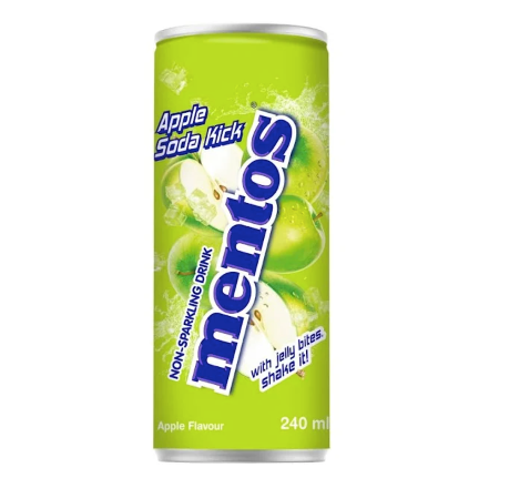Mentos Apple Kick Soda with Jelly Bites (240ml)