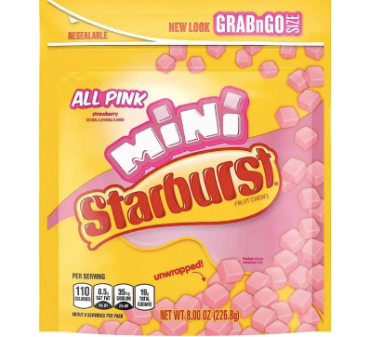 Starburst Minis All Pink (8oz)