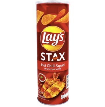 Lay's Stax Thailand: Hot Chilli Squid Potato Chips (100g)