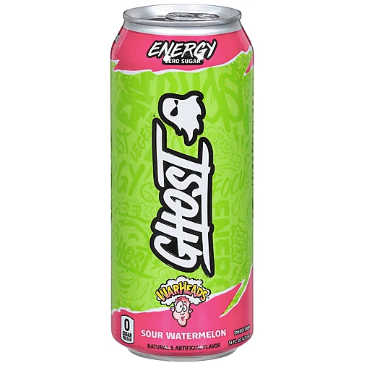 Ghost Zero Sugar Energy Drink: Warheads Sour Watermelon (16oz)