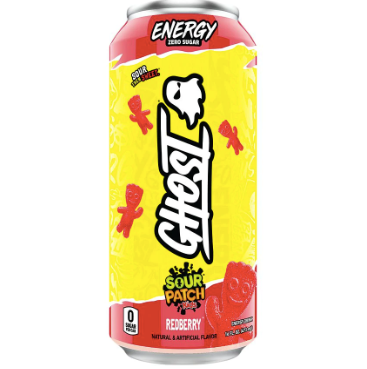 Ghost Zero Sugar Energy Drink: Sour Patch Kids Redberry (16oz)