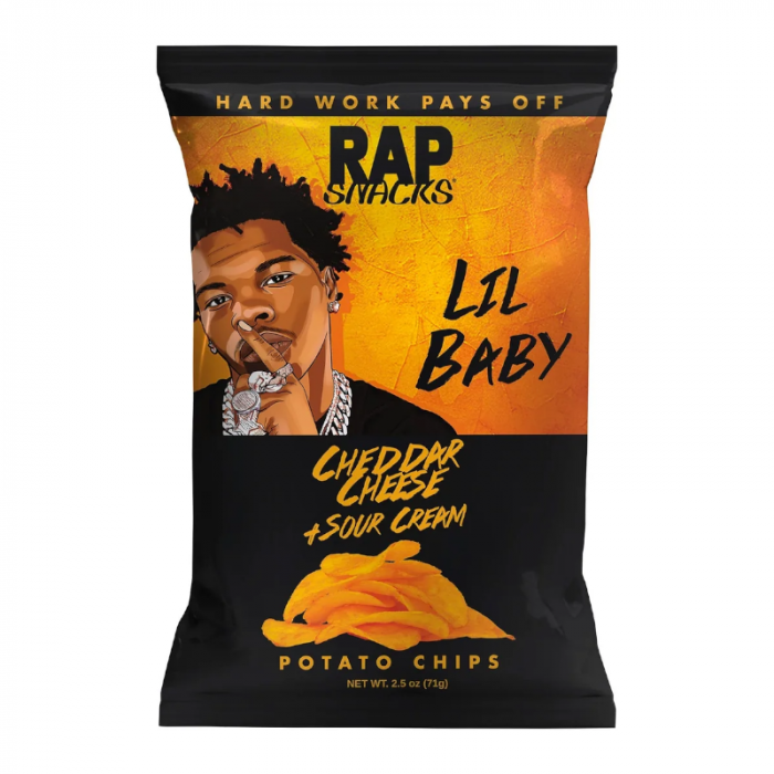 Rap Snacks: Lil Baby Cheddar and Sour Cream(2.5oz)