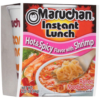 Maruchan Instant Lunch - Hot & Spicy Shrimp Ramen Noodles (2.25oz) - A Taste of the States