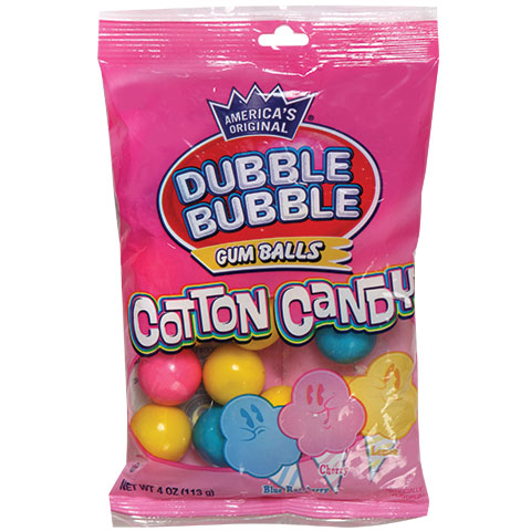 Dubble Bubble Cotton Candy Gumballs (4oz) 113g - A Taste of the States