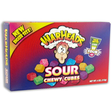 Warheads Sour Chewy Cubes Theater Box (4oz) - A Taste of the States