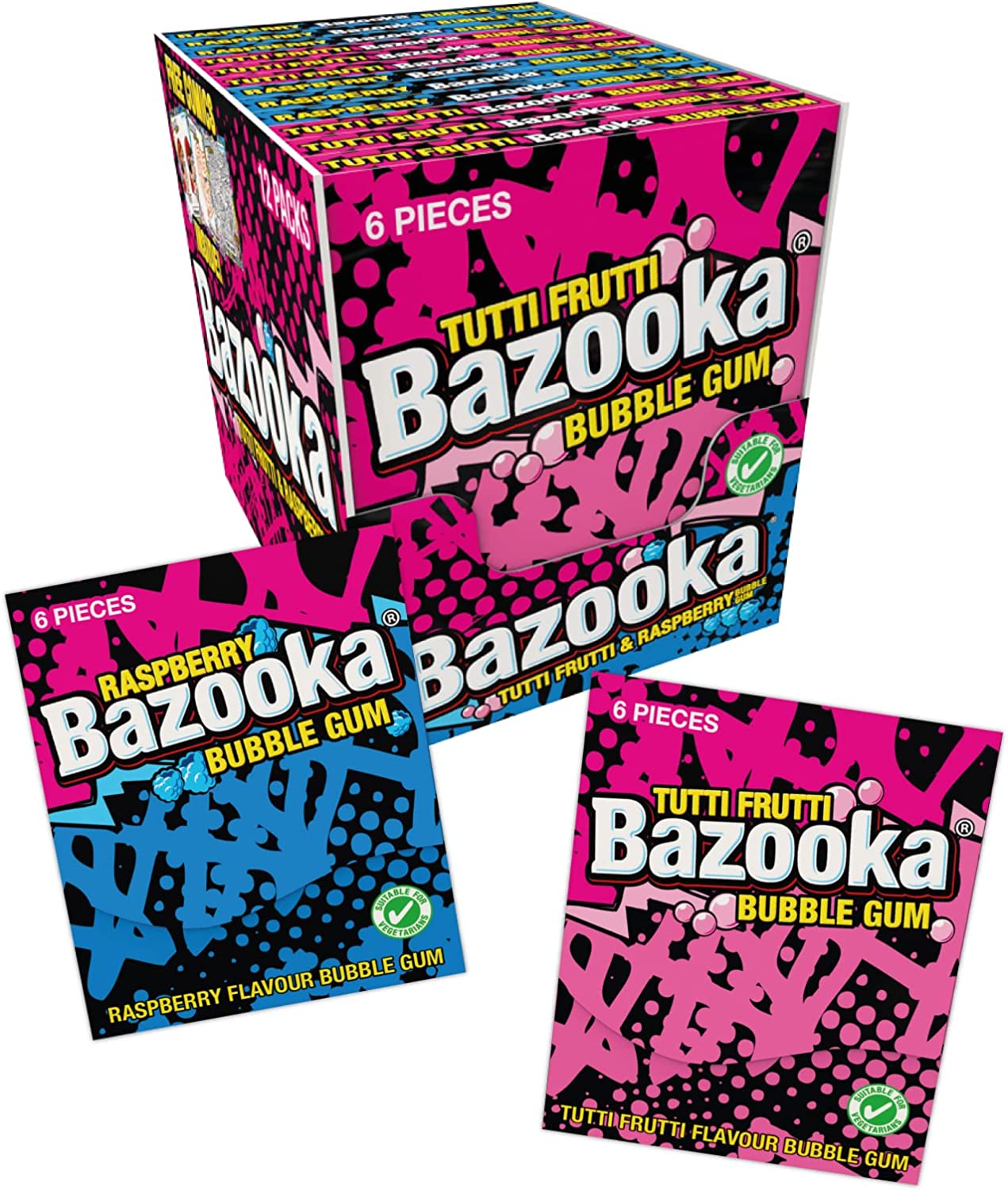 Bazooka Bubble Gum Mini Wallet: Blue Raspberry (42g)