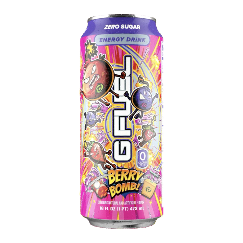 G FUEL Zero Sugar Energy Drink: Berry Bomb (16oz)