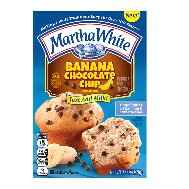 Martha White Banana Choc Chip Muffin Mix (7.4oz)