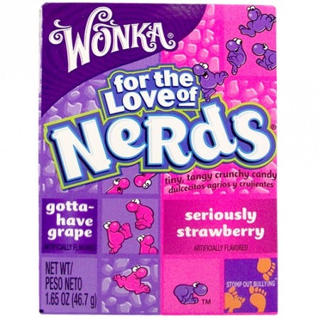 Wonka Strawberry & Grape Nerds 1.65 OZ (46.7g) - A Taste of the States