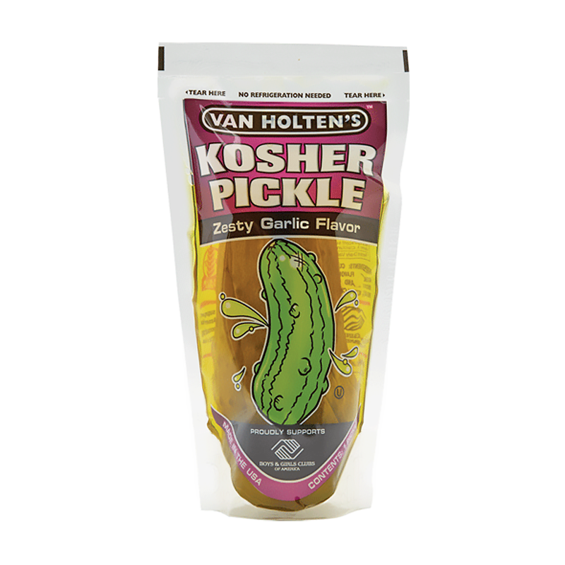 Van Holten's Pickle-in-a-Pouch: Jumbo Kosher Garlic