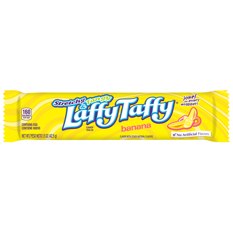 Wonka Laffy Taffy Bar (Banana) 1.5oz - A Taste of the States